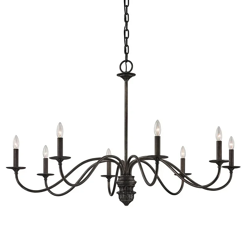 

Retro American simplicity, wrought iron chandelier creative dining room light, household simplicity living room light