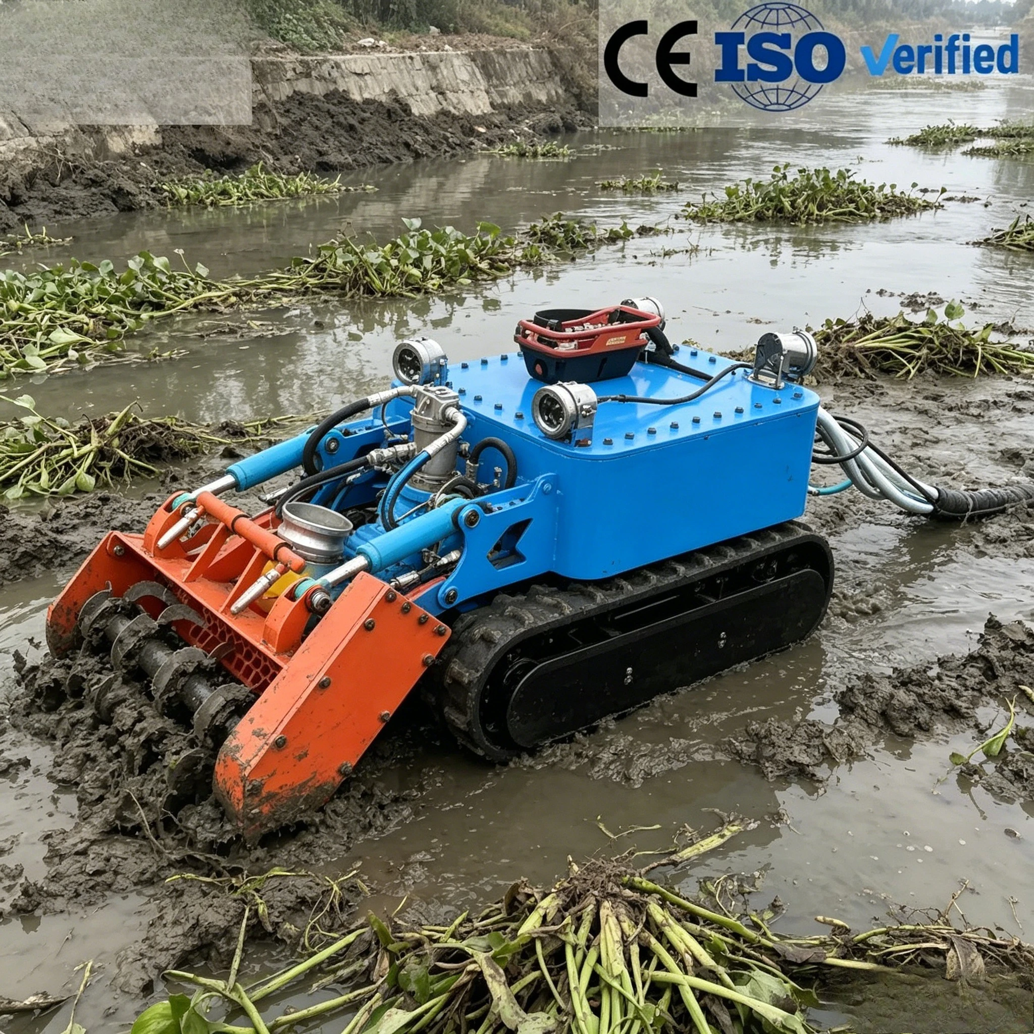 High Efficiency Underwater Dredging Robot Remote Control Silt Cleaner for Pool Pond Lake Sediment Customized