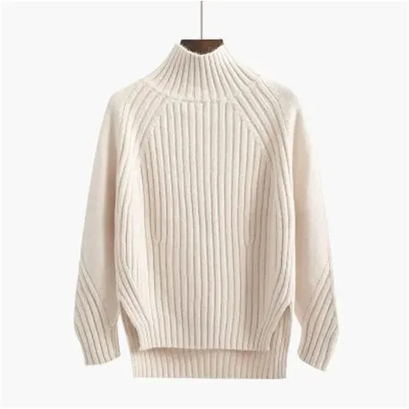 2023 Winter New Women Cashmere Sweater Turtleneck Sweater Long Sleeve Jumper Female Casual Solid Color Knitted Pullover Sweater