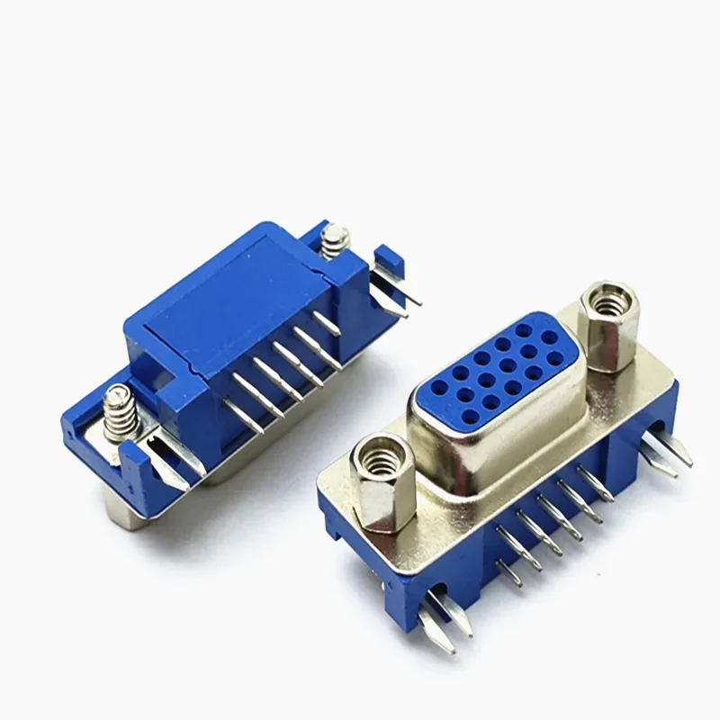VGA Interface 3.08 DB15 Three Rows of 15PIN Holes Ultra-thin Female Seat HDR15 DR15Pin PCB Connector Socket