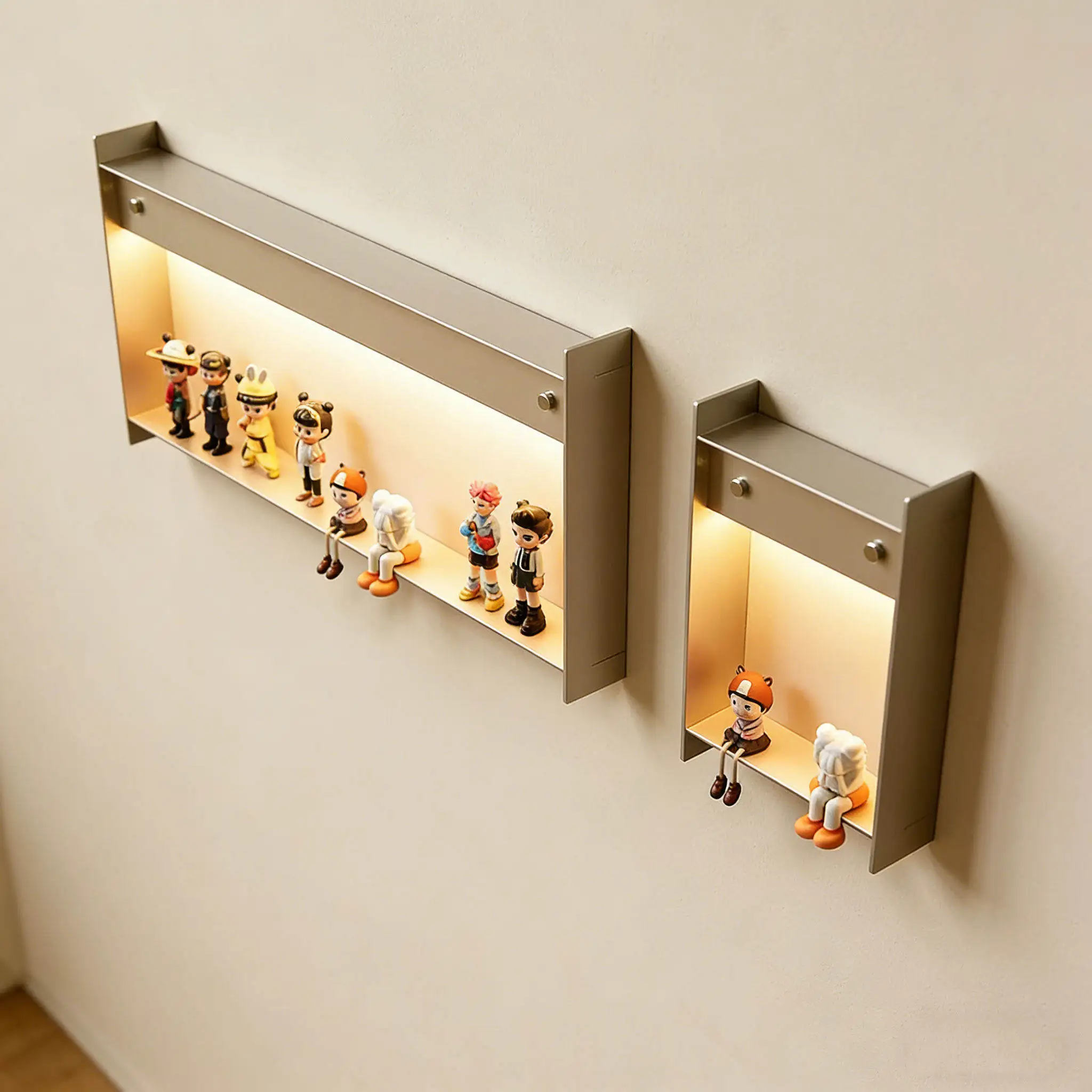 Modern simple original tenon and mortise · light box doll stainless steel wall lamp personalized decorative indoor wall lamp