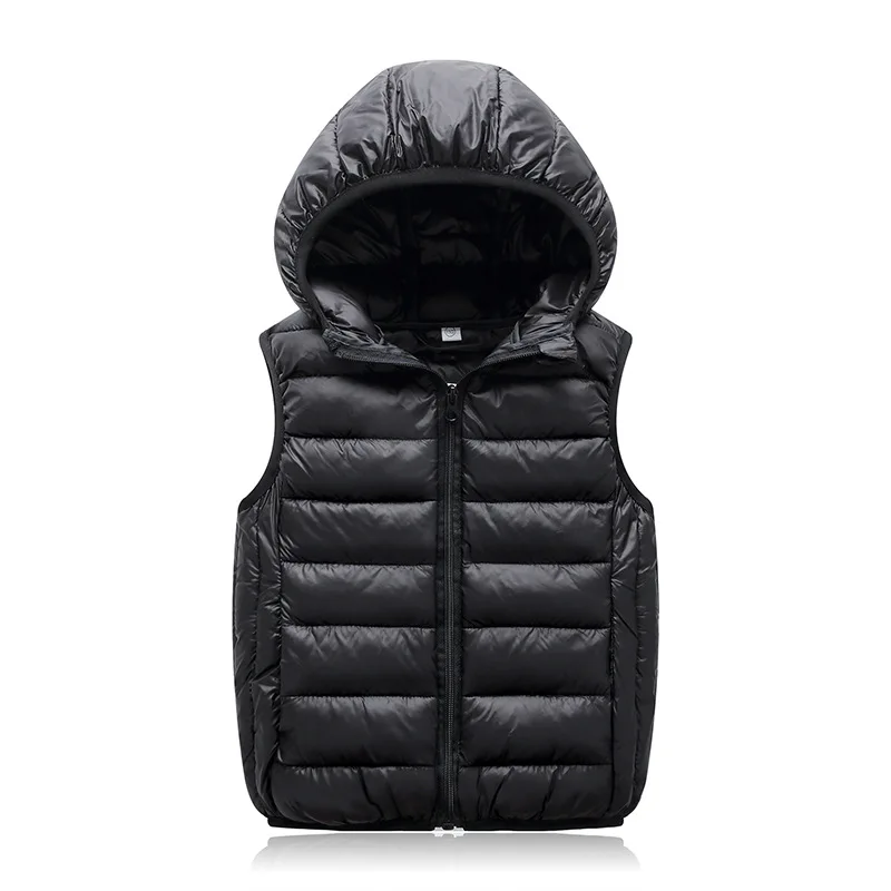 2025New Children Down Vest Girls Hooded Jacket Winter Waistcoats Boy Baby Autumn Outerwear Coats 3-12 Years Kids Warm Clothes