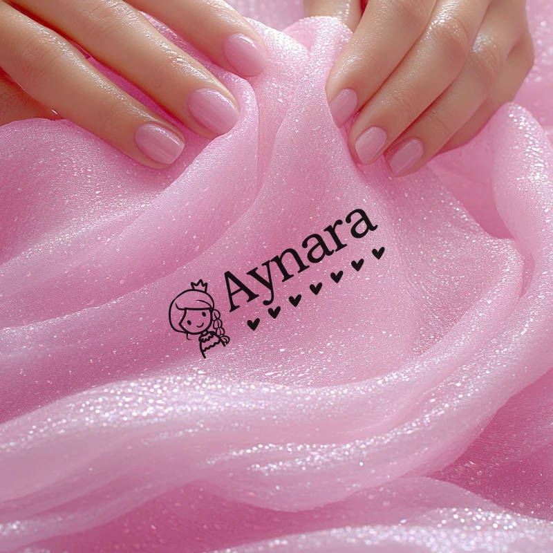 مجموعة طوابع اسم الرسوم المتحركة المخصصة - قابلة لإعادة الاستخدام لملابس الأطفال والحقائب المدرسية، حبر مقاوم للماء، آمنة للنسيج القطني/المشروط #4