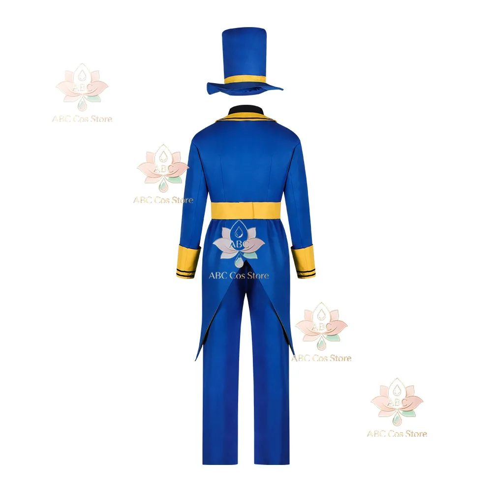 Disfraces de Cosplay de Game The Freak Circus Ticket Taker, Bilheteiro, Bil, Payaso, Peluca, Abrigo, Pantalones, Sombrero, Máscara, Guantes, Conjuntos Completos para Fiesta de Terror