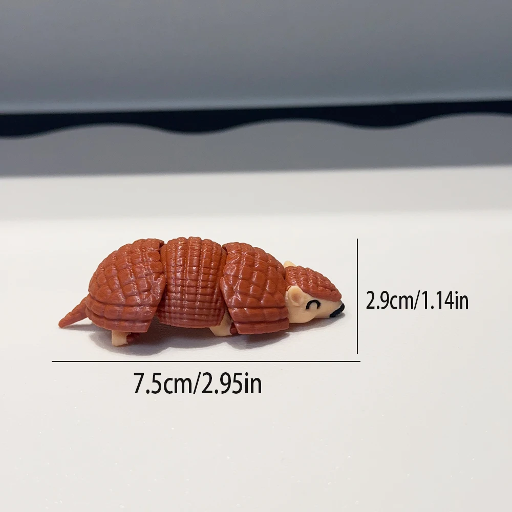 3d Printed Cute And Silly Armadillo Model Plastic Ornament Desktop Decoration Sculpture Ornament Holiday Gift