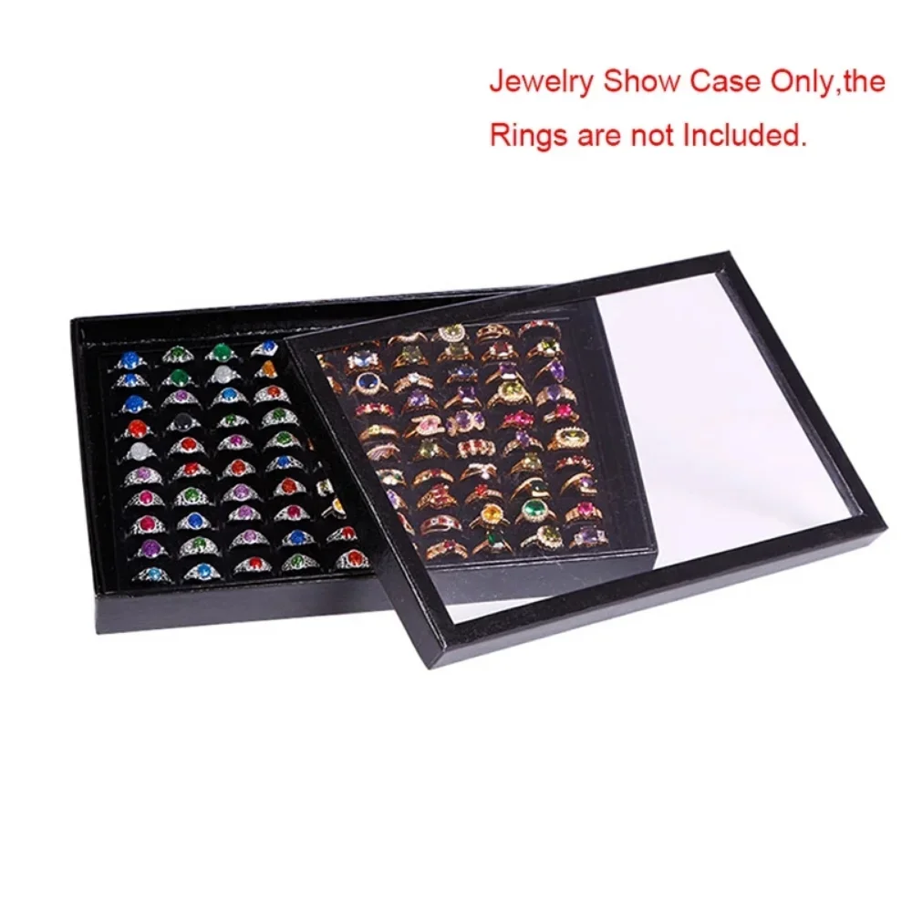 100 Slots Rings Display Stand Storage Box Ring Box Jewelry Organizer Box Holder Show Case Casket Storage Containers