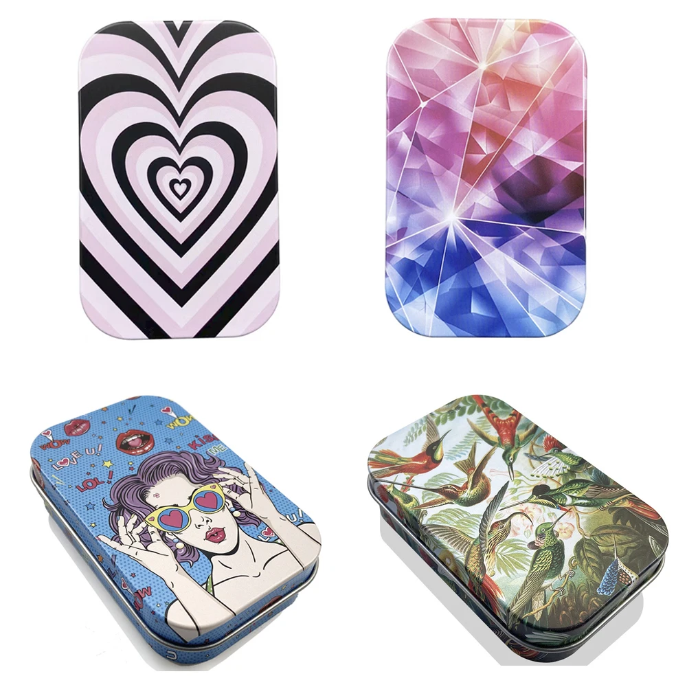 1 قطعة حالات المرطب حامل تخزين الورق المتداول صناديق السجائر القصدير مختومة حاوية التبغ الشمس نمط اكسسوارات التدخين #1