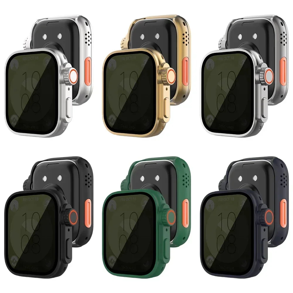 PC+Tempered Glass Change To Ultra Case for Huawei Watch Fit 3 Privacy-Proof Full Coverage Protective Bumper Case for Huawei Fit3