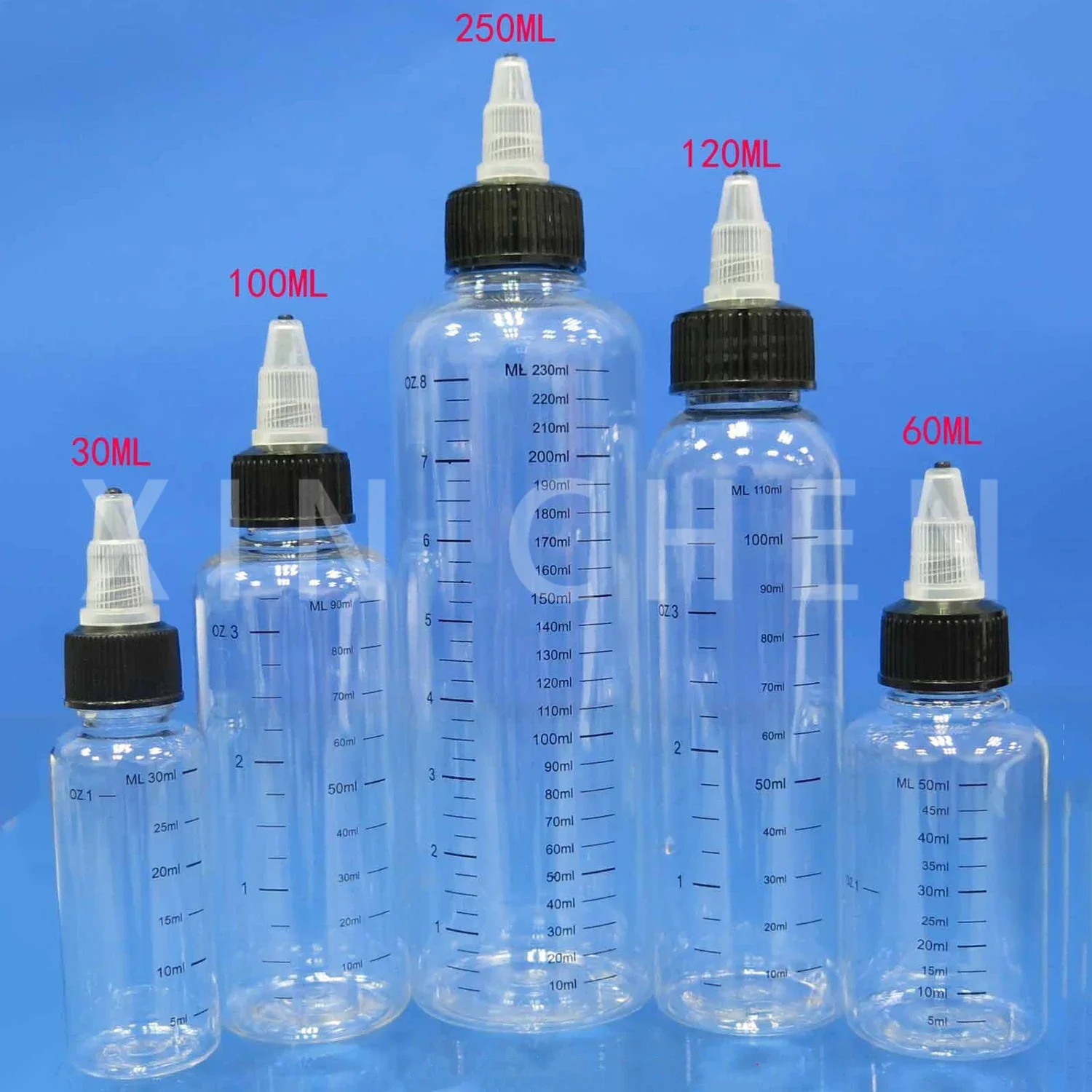 

20 Pcs Plastic Dropper Bottles Empty Containers Refillable Oil glue Bottle with Screw Cap 30ml 60ml 100ml 120ml 250ml