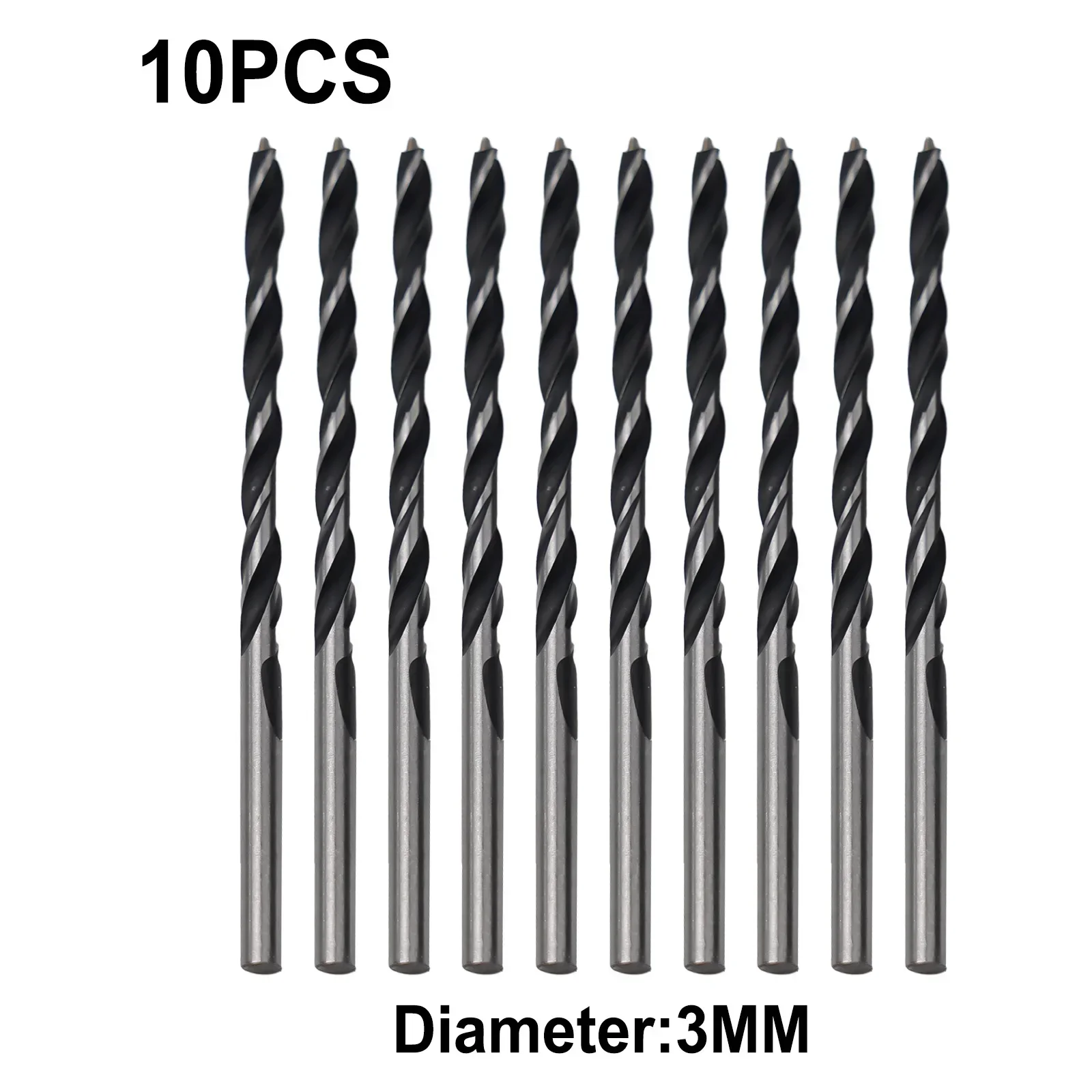 Imagem -02 - Resistência para Madeira Twist-drill Bit Conjunto com o Ponto Central Brocas de Madeira mm mm de Diâmetro 10 Pcs Pcs Alta