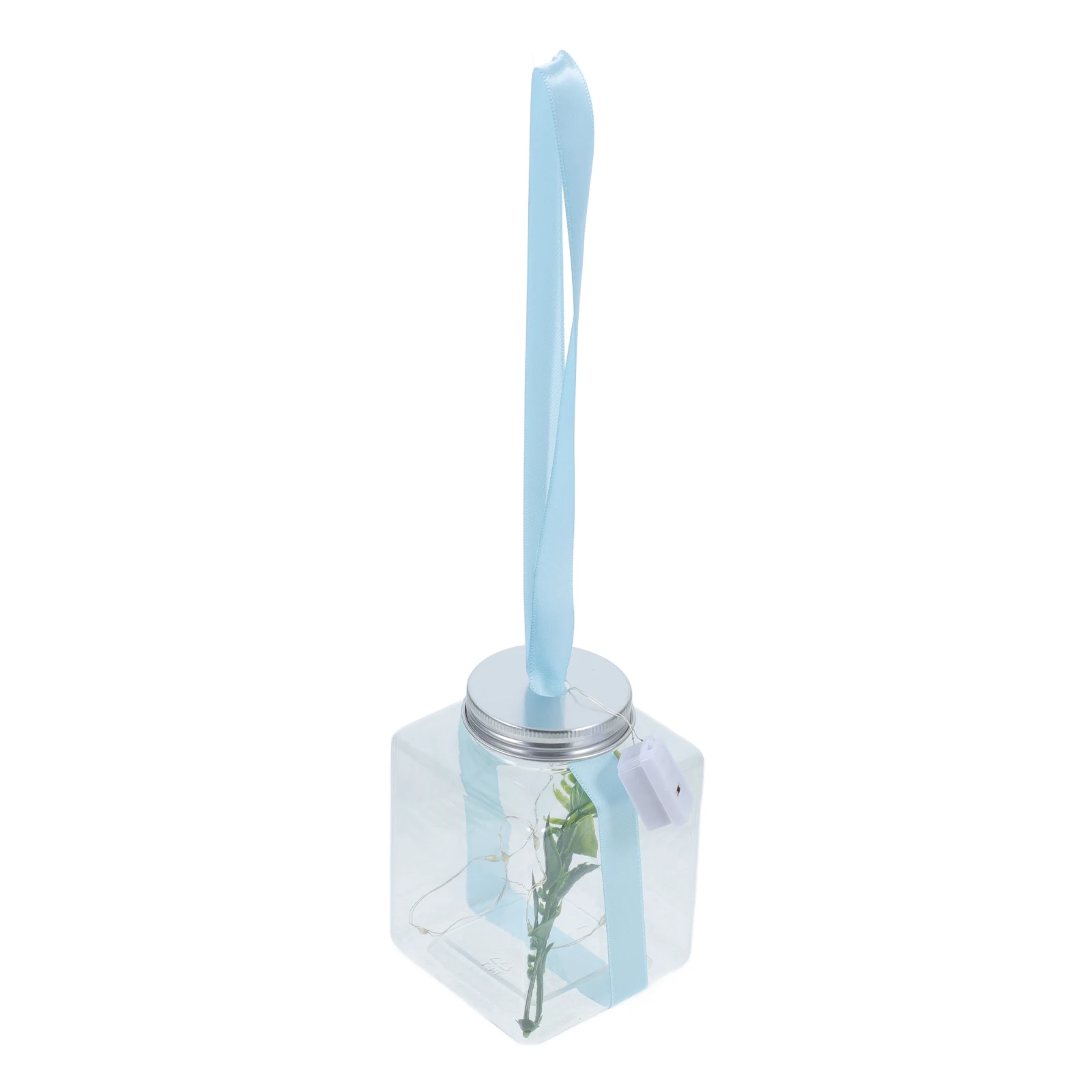 

Portable Desktop Fish Tank for Goldfish Small Aquarium Bowl Glow Home Office Tabletop Transparent Plastic Container