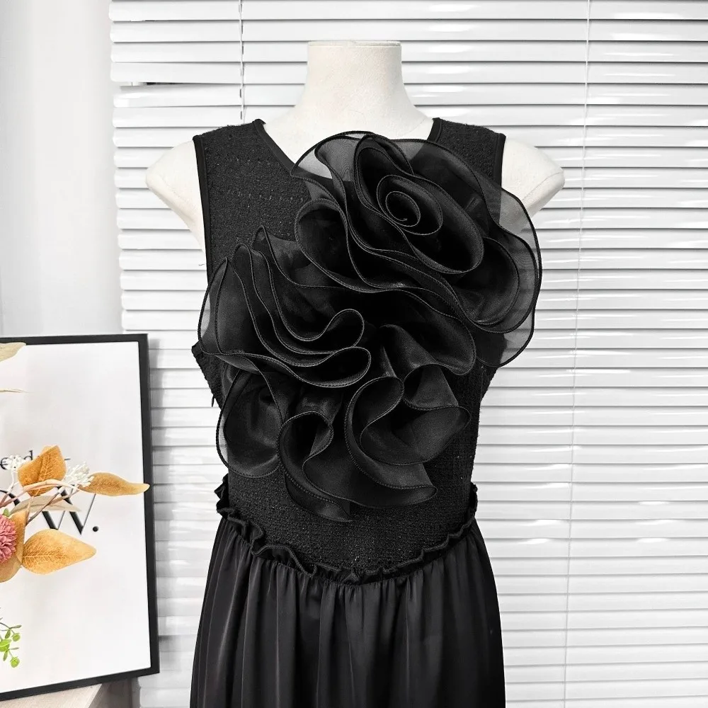 Fashion Multi-Layered Chiffon Rose Flower Pleated DIY 3D Chest Flower Handmade Puffy Clothing Decoration Corsage