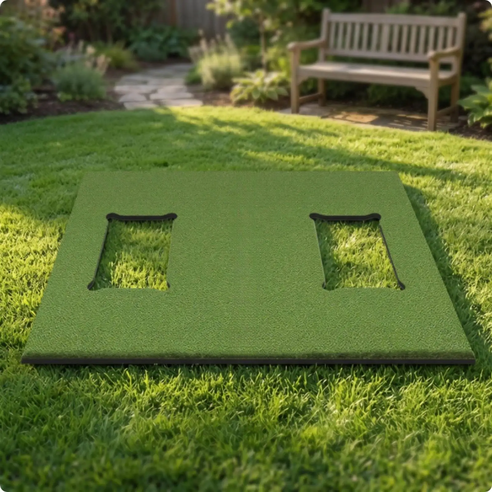 Realistic Golf Practice Turf Mat for Home Simulator Setup with Joint Protecting EVA Foam Base