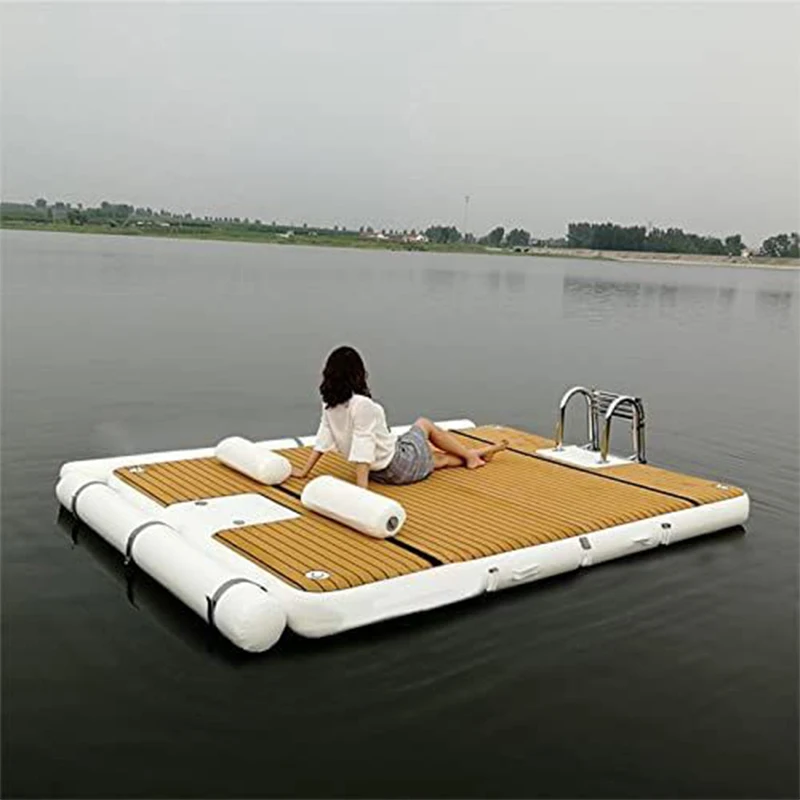 Water inflatable bed offshore fishing fishing floating platform inflatable floating row inflatable wire drawing air cushion
