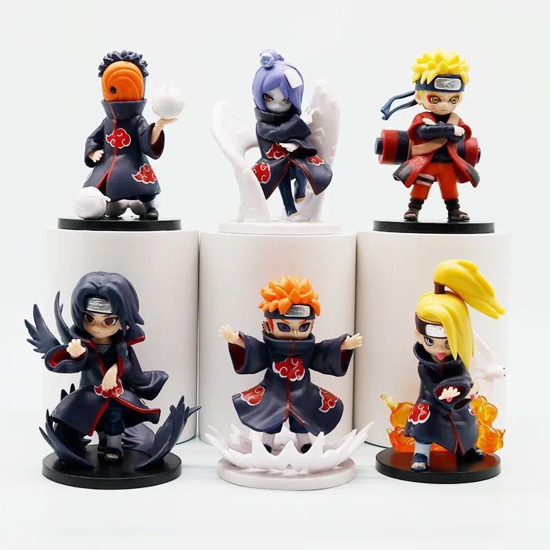 Bandai Naruto Shippuden Akatsuki Arc Series Trendy Blind Box Random Toys Mystery Box Guess Action Figure Surprise Gifts