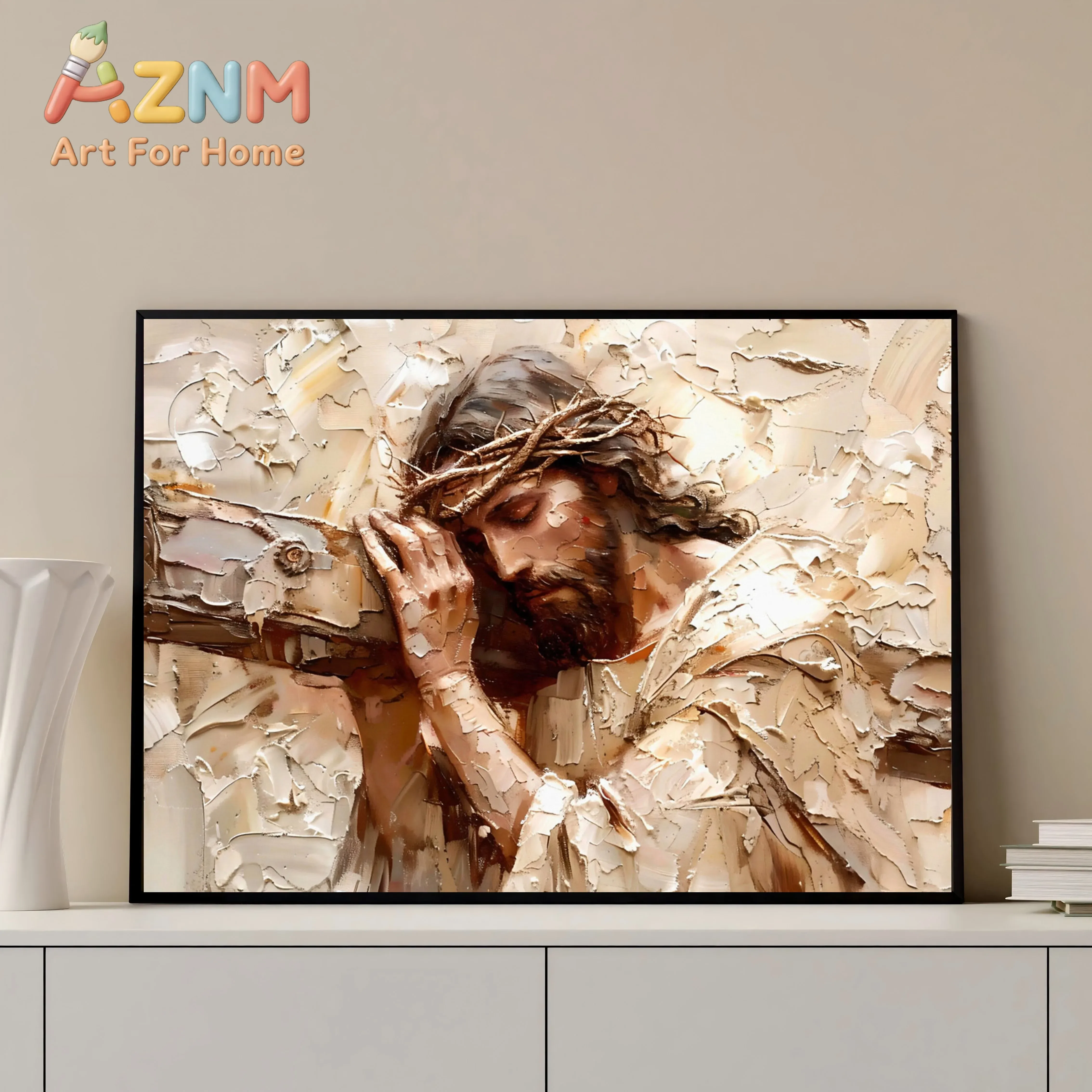 1pc Frameless Canvas Painting Retro Classic Traditional Faith Church Christian Jesus Poster Canvas Art Painting Prints Home Room