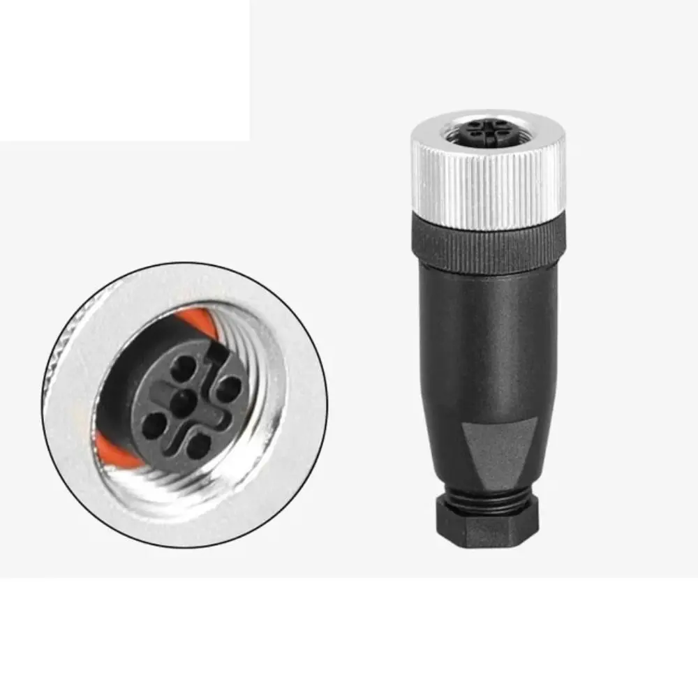 Male Female M12 Sensor Connector Sensor Plug 4 5 8 Pin M12 Aviation Plug Power Adapte PG7 Screw Threaded Coupling