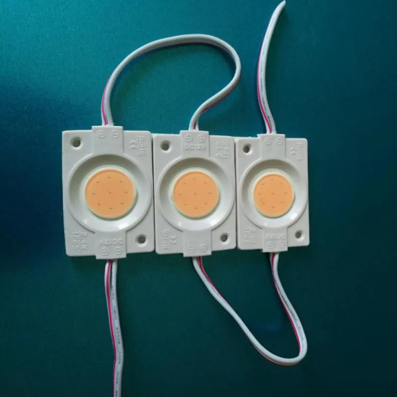 60PCS Led Module 12V  IP65 Listed White-6500K Warm White  Red Yellow  Green Waterproof Injection COB Led Module Advertising Sign