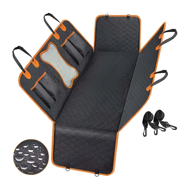 

Pet Dog Car Seat Cover 100% Waterproof Seat Cover Hammock 600D Heavy Duty Scratch & Slip Durable Soft Back Seat Cover for Cars,