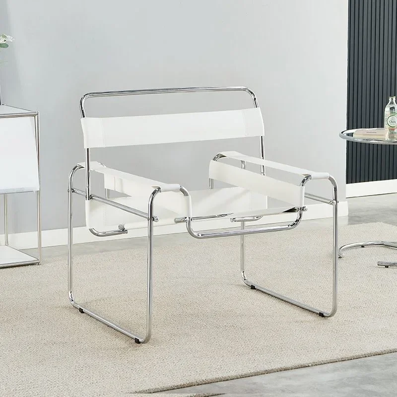 

Designer Studio Accent Steel Saddle Leather Living Room Chairs Modern home office