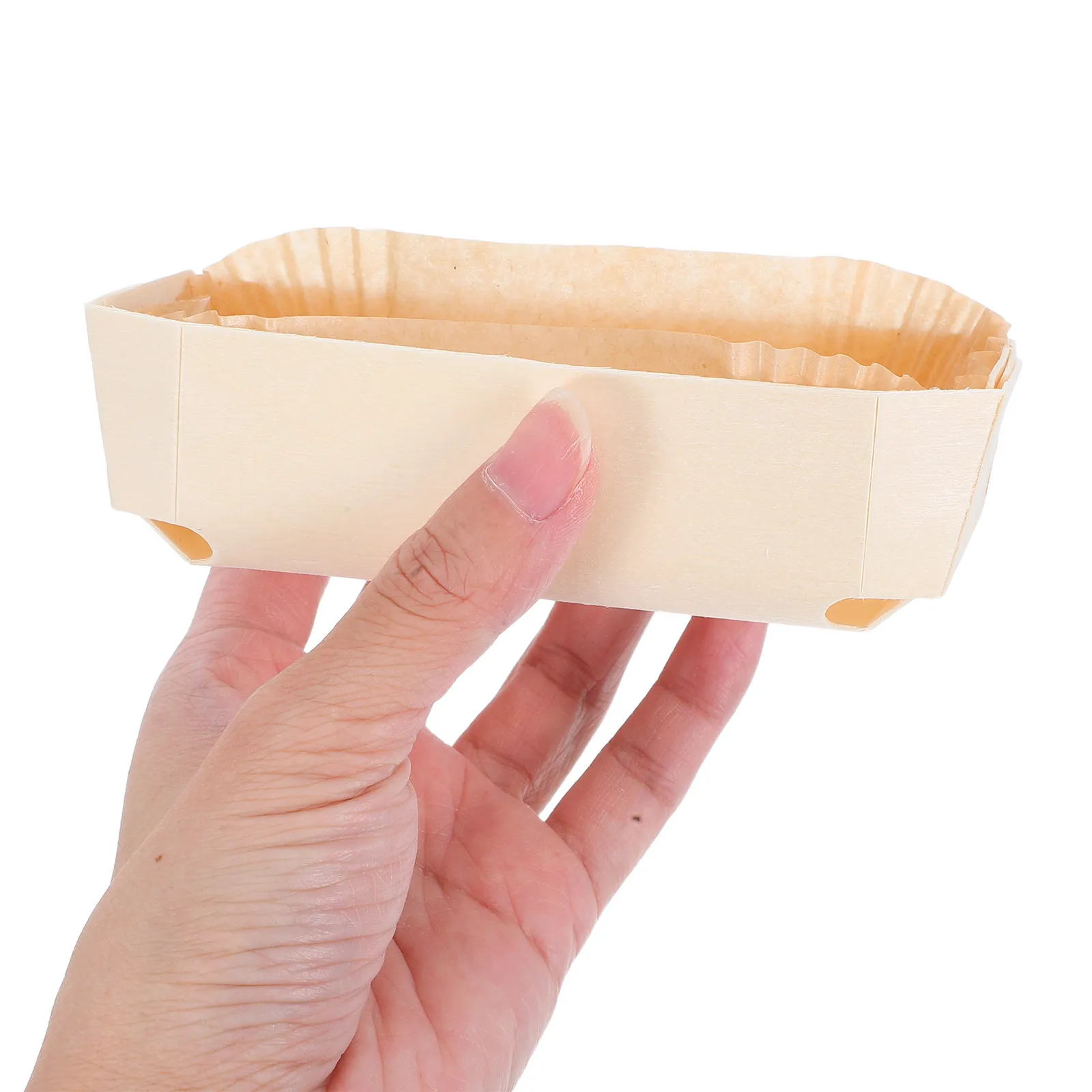 1 Set Wooden Baking Pan with Heat-Resistant Paper Liner Multi-Use Nonstick Toast Mold Bread Cake Mold Kitchen Baking Tools