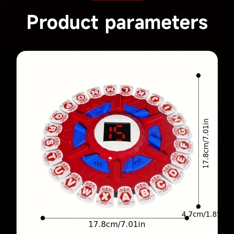 24キーのスペイン語アルファベットゲーム（デジタルディスプレイバージョン） – 楽しい脳トレ、速い思考力のためのボード/テーブルトップゲーム。