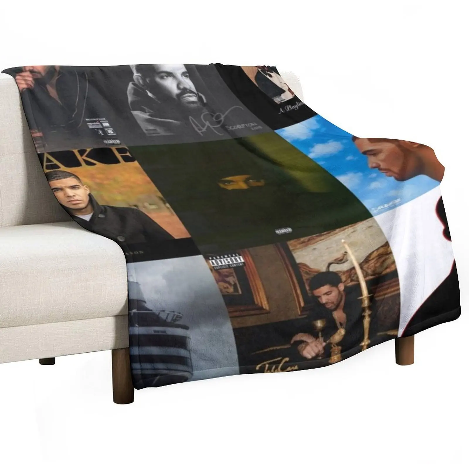 

Drake Album Covers Throw Blanket Sofas warm winter warm for winter Flannel Blankets