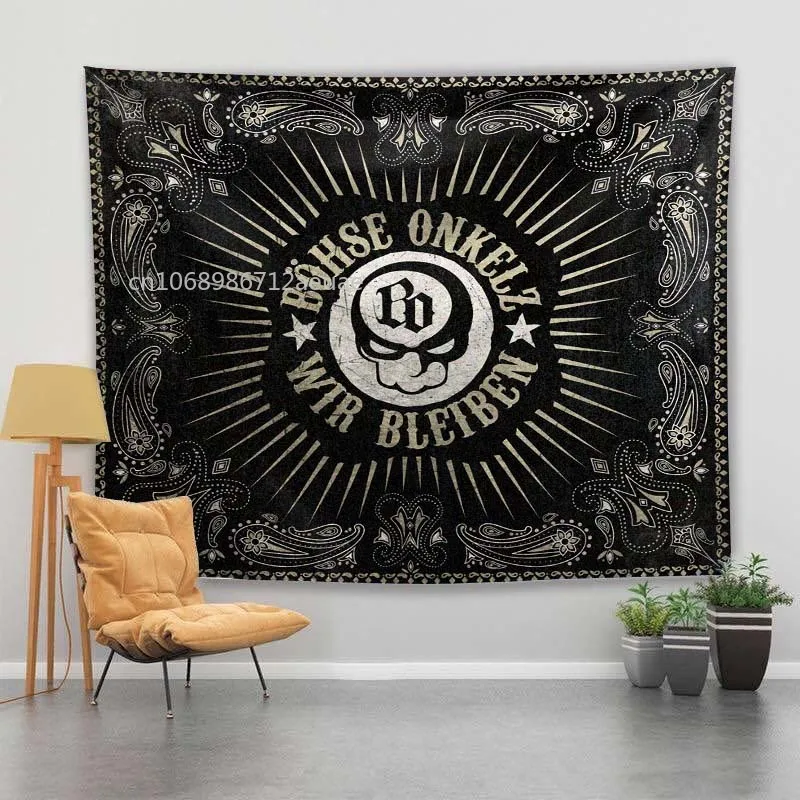 

Popular Böhse Onkelz Bohse Tapestry Wall Hanging Album Cover Poster Decorative Tap Bedroom Table Cover Wall Tapestry