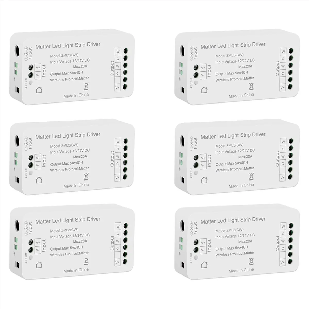 【HOT)A09R】 6X Matter Wifi LED Strip Light Controller CW Controller LED Strip Bixb/Siri/for Google Home/for Alexa Control Support