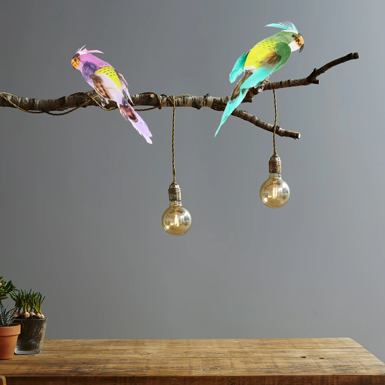 

6pcs Bird Decoration Simulation Foam Birds Clip On Ornaments For Home Garden Wedding Party Christmas Decor