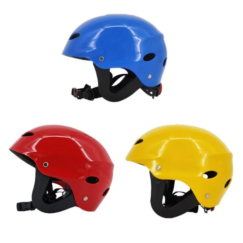 Outdoor Adjustable Water Surfing Drifting Rescue with Ear Protection Helmet Leather Climbing Extreme Sports Protective Helmet