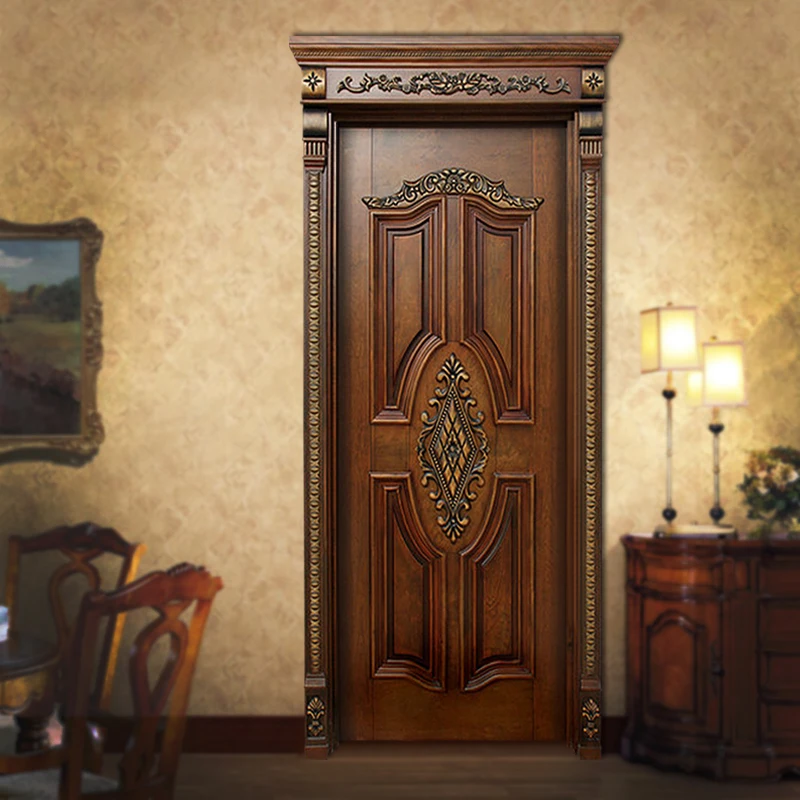 

Paint Solid Wood Door Inner Door Bedroom Door European Relief Carved Manchurian Ash Wood Composite Door Door