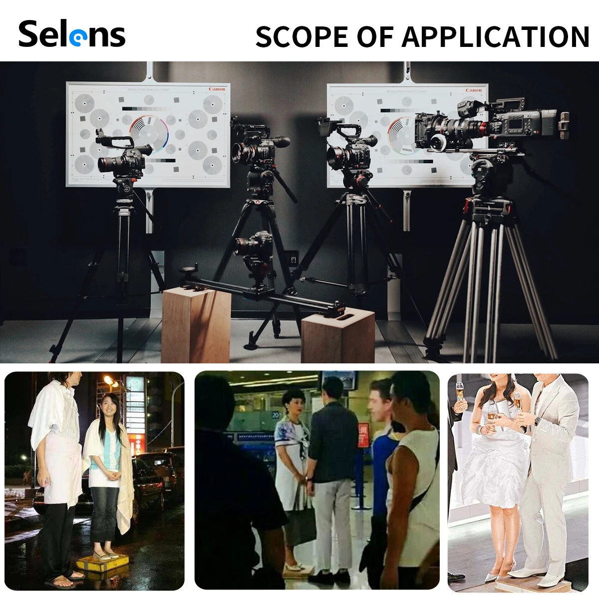 Selens 4 in 1 Set Apple Box Wooden Combination Photo Studio Track Storage Box Studio Portrait Photo Foot Box Photography Tool