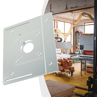 Aluminum Router Table Insert Plate With Miter Gauge 60X70/85x85mm Woodworking Table Saw Trimming Machine Engraving Machine