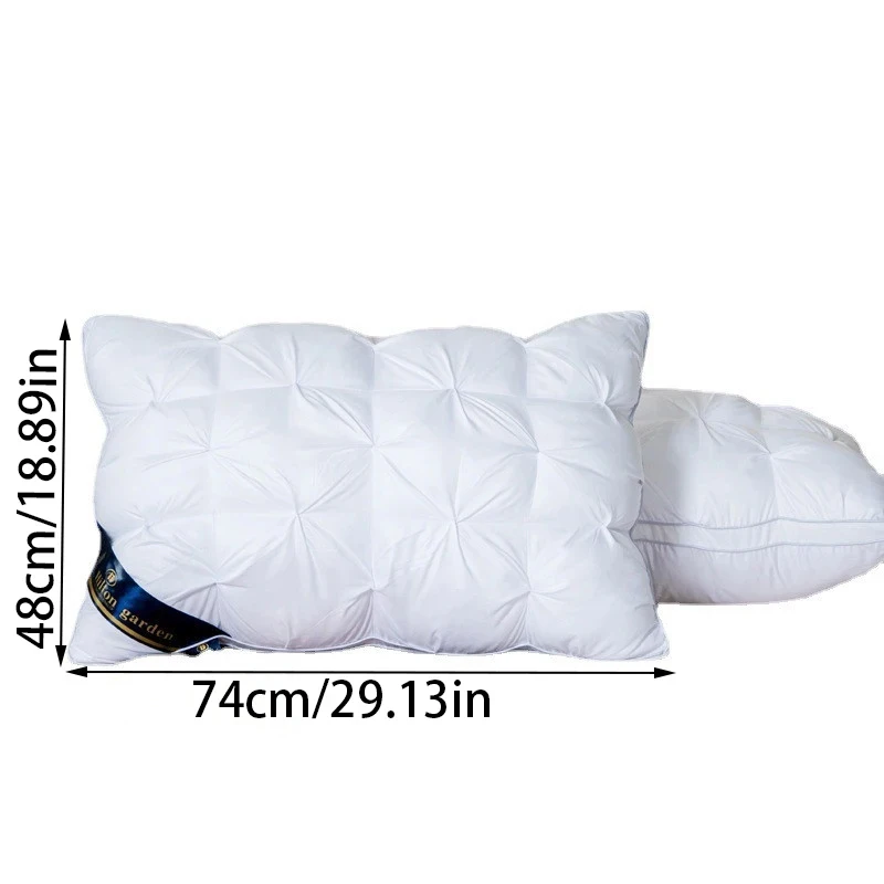 1 Piece Of Comfortable Sleeping Pillow Exclusively For Five-Star Hotels, Soft Double-Sided Washed Solid Color Pillow