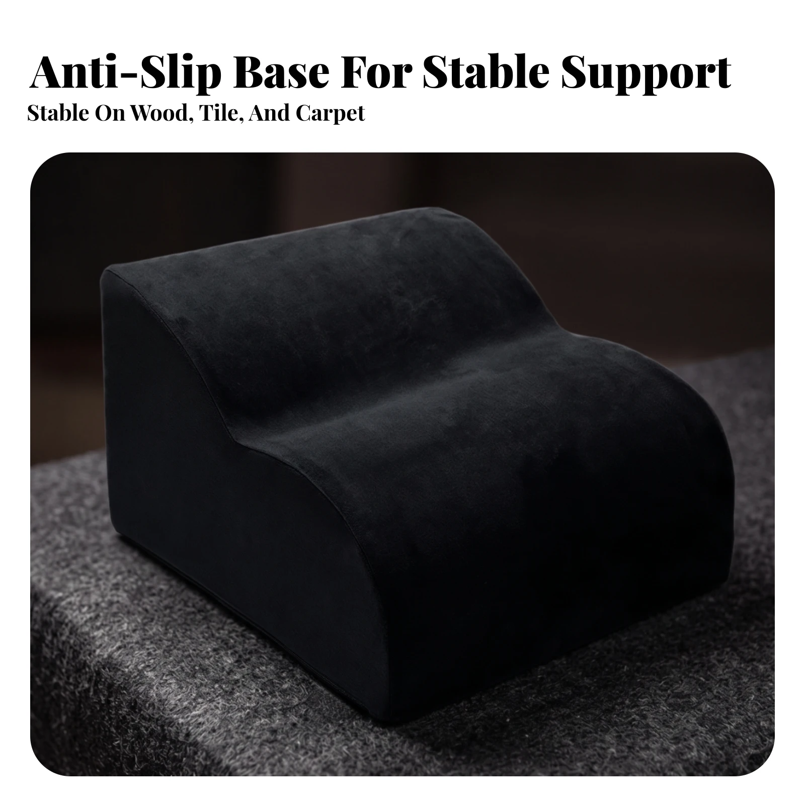 Footrest Cushion Two-Layer Stepped Footrest Foot Stool Ergonomic Leg Elevation Pillow High-Density for Office Workers