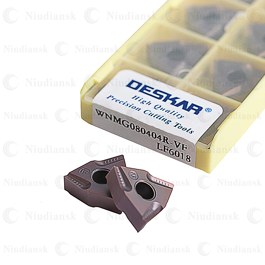 

DESKAR WNMG080404R-VF WNMG080404L-VF WNMG080408R-VF WNMG080408L-VF LF6018 Metal Turning Tool CNC Lathe Carbide Inserts Tool Part