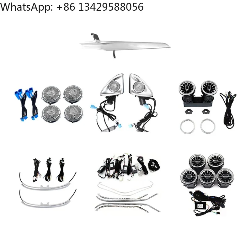 

For Mercedes-Benz C-Class W205 253 Front Rear LED Atmosphere Light Modification Berlin Sound 12V Luminous Turbine Air Outlet GLC