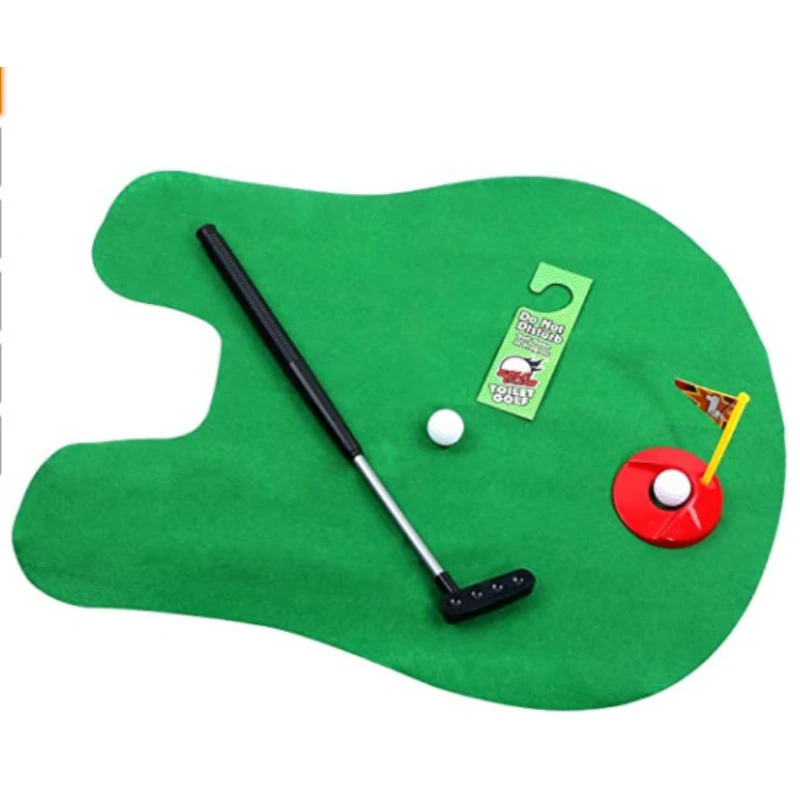 1Set Golf Toilet Toy, Mini Bathroom Golf Toy, Bathroom Golf Set, Suitable for Women and Men Funny Toys Gift Golf Trainer