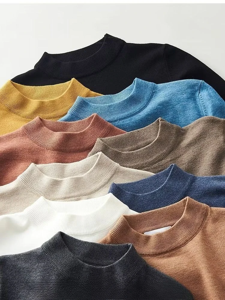 

Men's Long Sleeve Knit Pullover Sweater Autumn Winter Thermal Warm Classic Sweater Lightweight Army Green Dark Grey Sweater