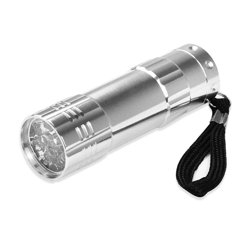 Powerful Uv Light 9 Led Flashlight Detect Uv-sensitive Materials Uv Flashlights Detector Portable And Convenient Mini Size