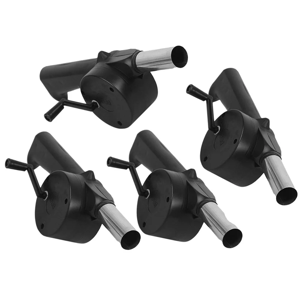 

4Pcs Portable Fire Blower Fan Hand Crank Bbq Blower for Outdoor Grilling Camping Fireplace Strong Airflow No Ash Scatter Easy