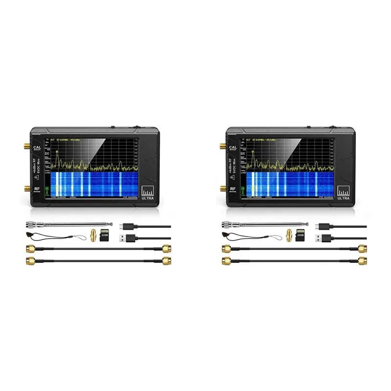 

Exquisite-2X Ultra 4Inch Spectrum Analyzer Handheld TINY SA Frequency Analyzer 100Khz-5.3Ghz Add 32GB Card Network Tester