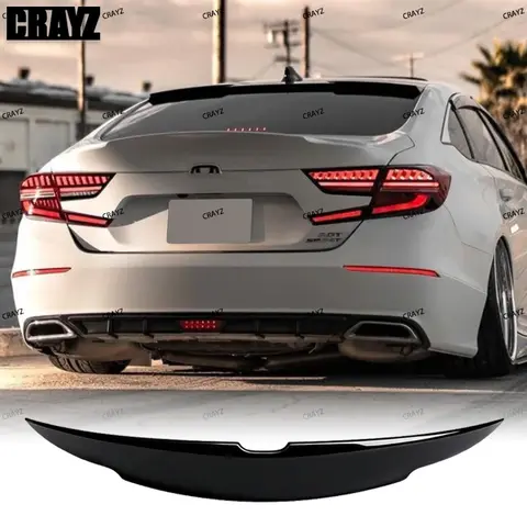 Für 2018-2022 Honda 10th Accord 4 Tür Hinten Stamm Deckel Spoiler Flügel MCX Stil Schwarz Farben Schwanz Flügel ABS kunststoff Auto Zubehör