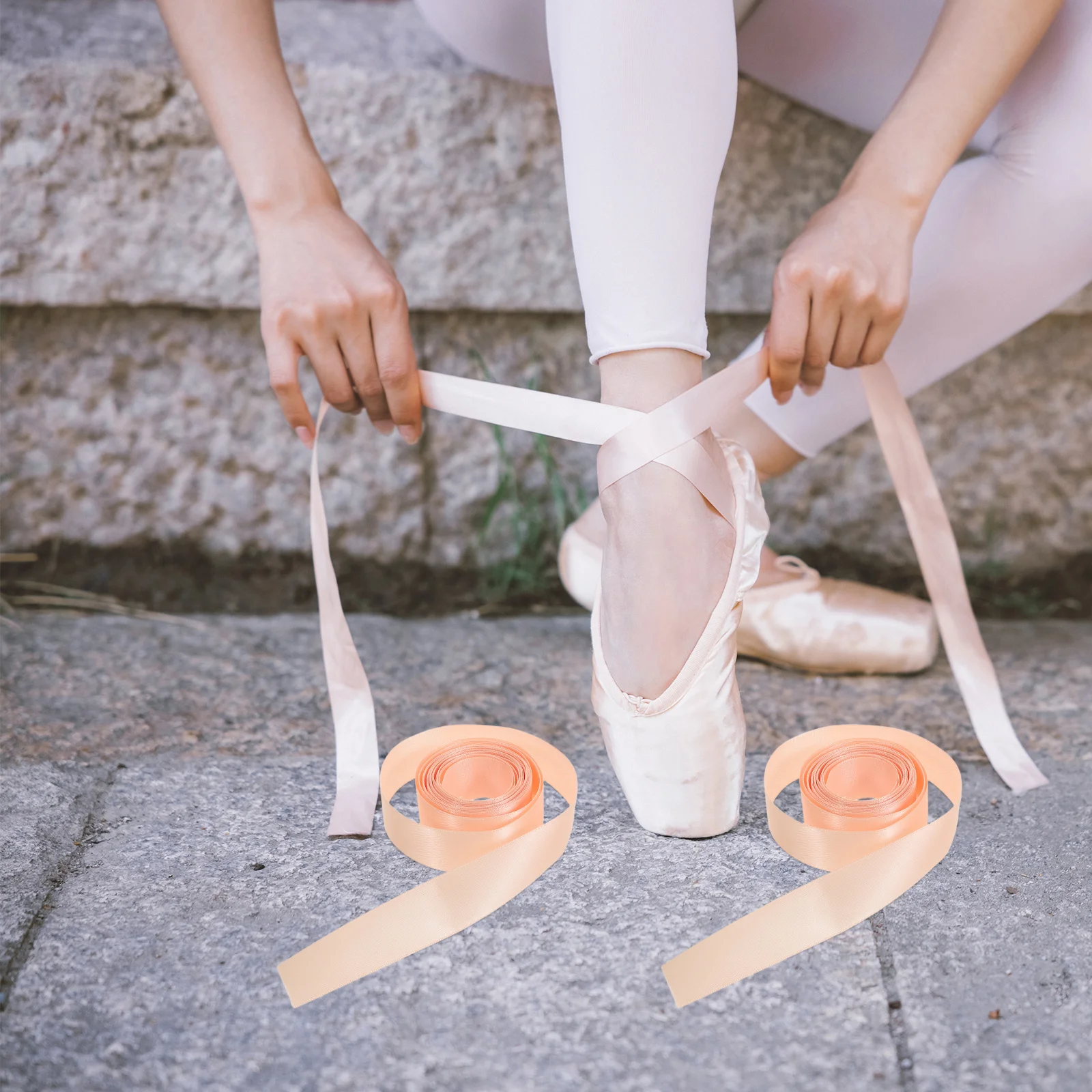 

4pcs Satin Ballet Ribbons 2.1 Yard Wide Pointe Shoe Ribbons For Women Durable Dance Shoe Accessories Reusable Wrap Strap