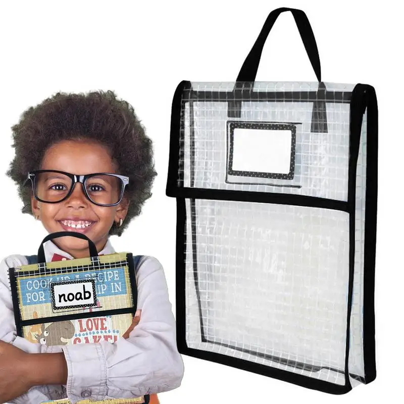 Zipper File Bags Extra Large Document Bags With Handle Children's Handbag Tutoring Book Bag Zip Folders Multipurpose For Board