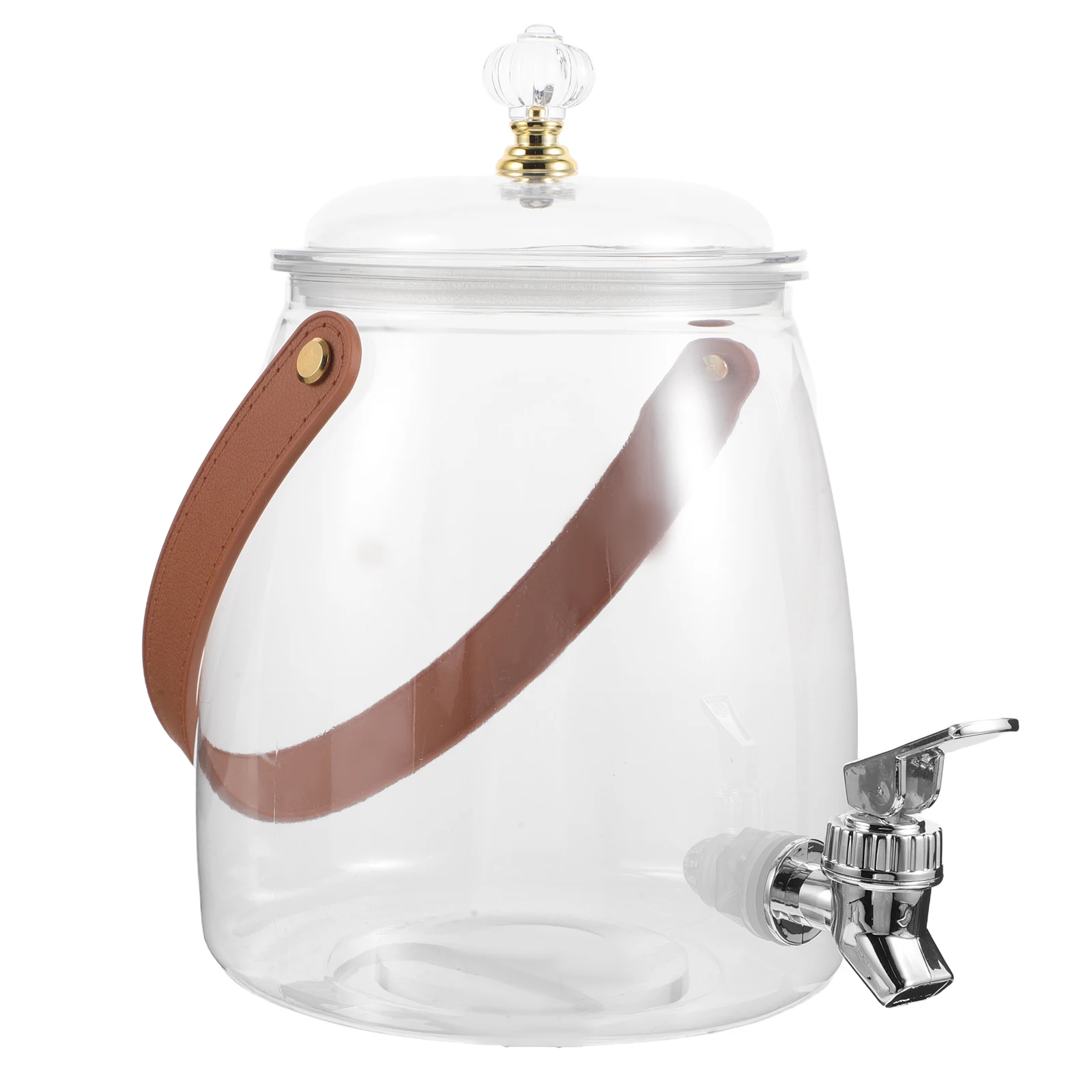 Dispensador de Bebidas con Separador de Té y Cubitera de 3.2L, con Grifo Cromado, Jarra de Agua Fría para el Hogar, Fiestas de Verano, Campamentos