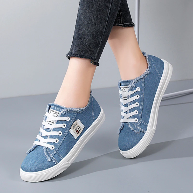 Women Canvas Shoes Breathable Women Fashion Casual Sneakers Student Flat Casual Shoes Sneakers Women Vulcanize Walking Shoes