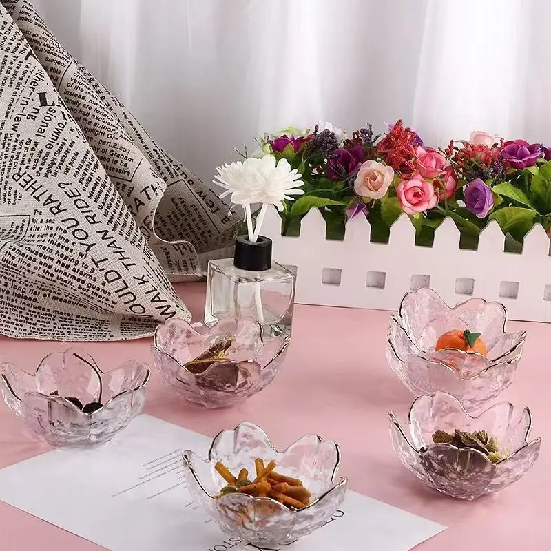 

Японская стеклянная чаша с вишневым цветом, блюдо для соуса, маленькая миска для барбекю, блюдо для уксуса, горячий горшок, мини-салатник