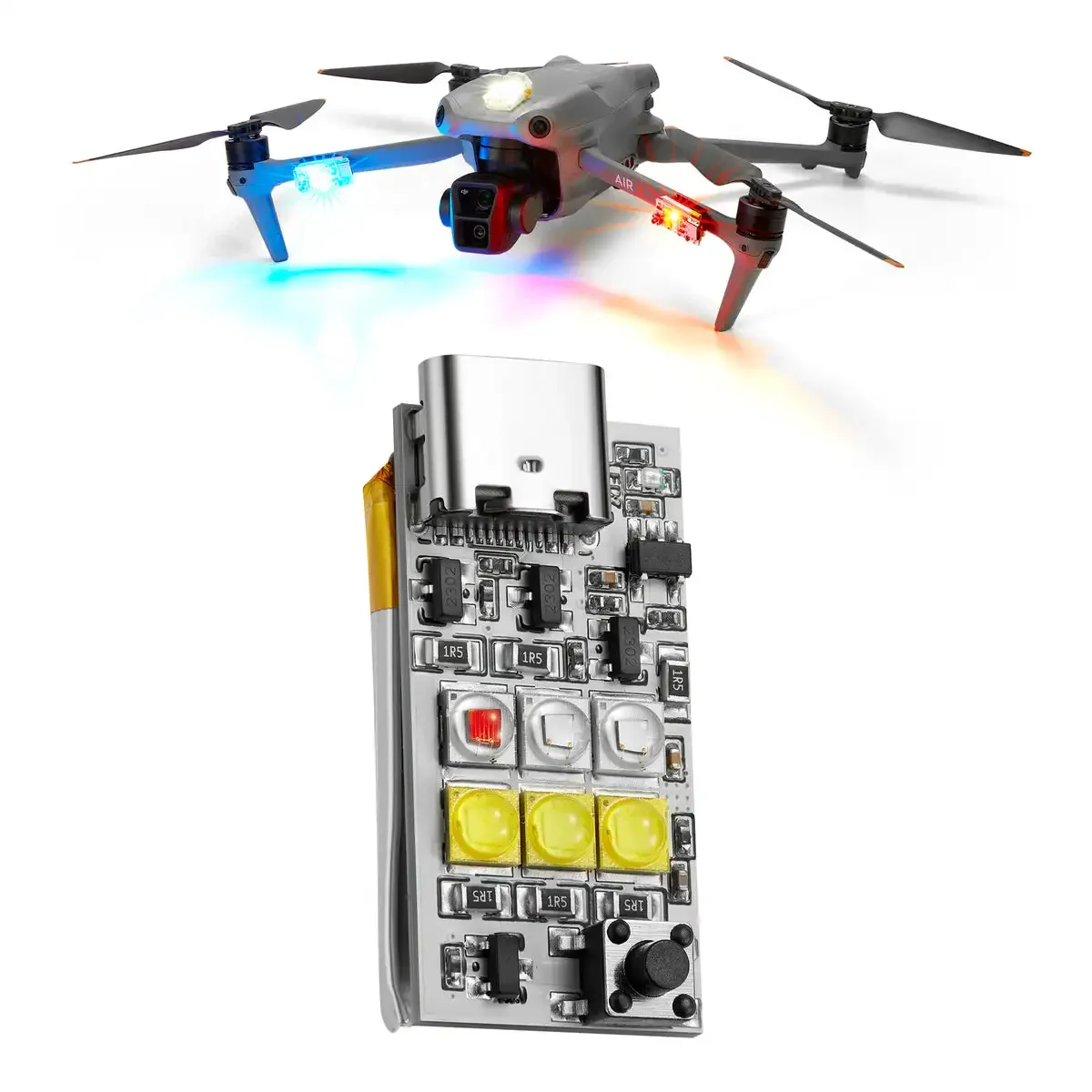 

Стробоскоп VIFLY Platinum-6, светодиодные лампы Cree 1000 люмен, стробоскоп для дрона, совместимый с FAA